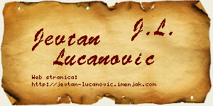Jevtan Lučanović vizit kartica